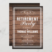 Verjaardagsfeest Golf Rustieke Houten Panelen Kaart (Voorkant / Achterkant)