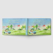 Verjaardagsfeest Golf Thema Echt Gouden Folie Gastenboek (Volledig)