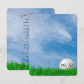 Verjaardagsfeest Golf thema Kaart (Voorkant / Achterkant)