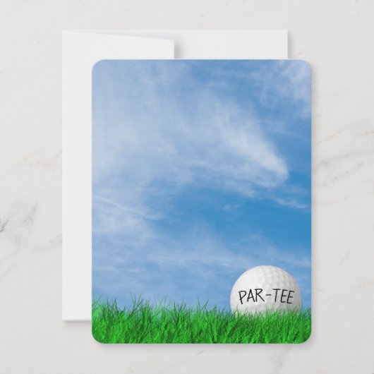 Verjaardagsfeest Golf thema Kaart (Voorkant)