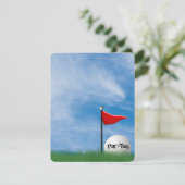 Verjaardagsfeest Golf thema Kaart (Staand voorkant)