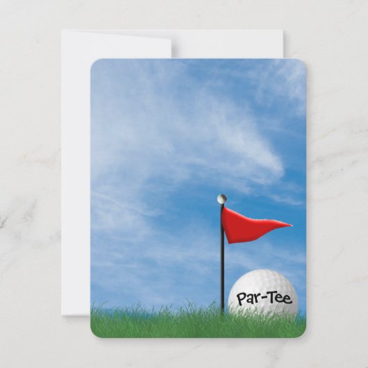Verjaardagsfeest Golf thema Kaart (Voorkant)