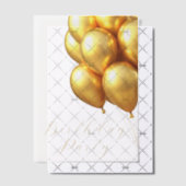 Verjaardagsfeest gouden ballonnen vellum uitnodigingen (Offset (Uitnodiging))