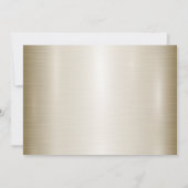 Verjaardagsfeest Gouden  Rechthoek Dimond Flower Kaart (Achterkant)