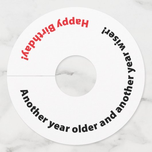 Verjaardagsfeest grappig nog een jaar oudere mijlp wijnglaslabel (Voorkant)