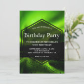 Verjaardagsfeest Green Aurora Northern Lights Kaart (Staand voorkant)