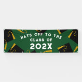 Verjaardagsfeest Groen Gefeliciteerd Spandoek (Horizontaal)