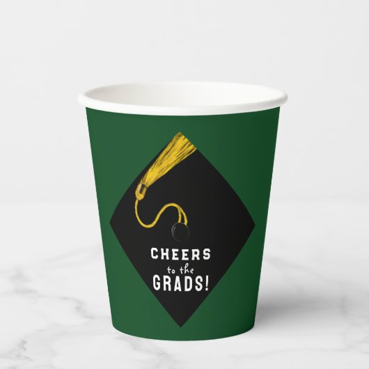 Verjaardagsfeest groen papieren bekers (Voorkant)