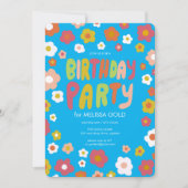 VERJAARDAGSFEEST Groovy Daisies Floral CUSTOM Kaart (Voorkant)