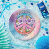 Verjaardagsfeest Groovy Hippie Paper Bord (Feest)