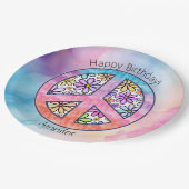 Verjaardagsfeest Groovy Hippie Paper Bord (Gekanteld)