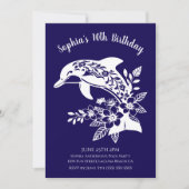 Verjaardagsfeest - Hawaiiaanse dolfijn tropische b Kaart (Voorkant)