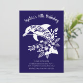 Verjaardagsfeest - Hawaiiaanse dolfijn tropische b Kaart (Staand voorkant)