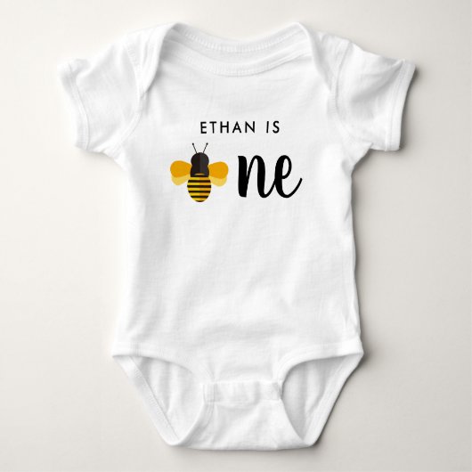 Verjaardagsfeest Honingbij 1e Bijendag Baby Bodysu Romper (Voorkant)