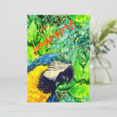 Verjaardagsfeest in het oerwoud kaart (Staand voorkant)