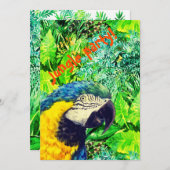 Verjaardagsfeest in het oerwoud kaart (Voorkant / Achterkant)