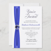Verjaardagsfeest in september - Blauwe saffier Kaart (Voorkant)