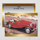 Verjaardagsfeest Jubileum Uitnodiging (Voorkant / Achterkant)