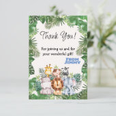 Verjaardagsfeest Jungle Safari Bedankkaart (Staand voorkant)