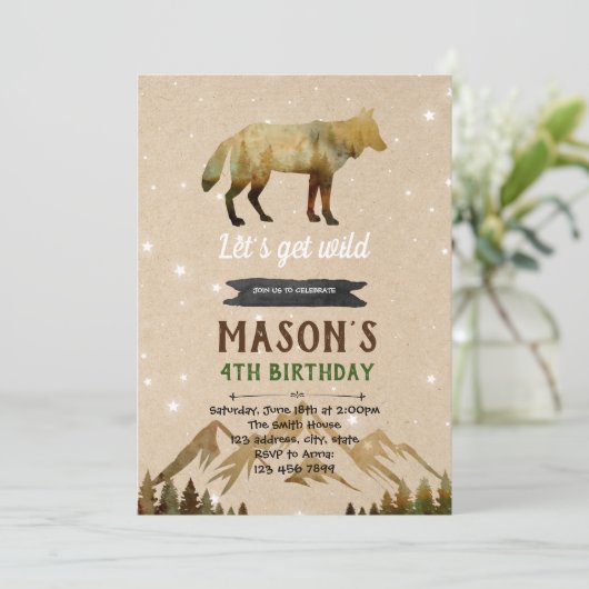 verjaardagsfeest kaart (Staand voorkant)