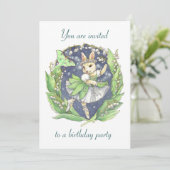 verjaardagsfeest kaart (Staand voorkant)