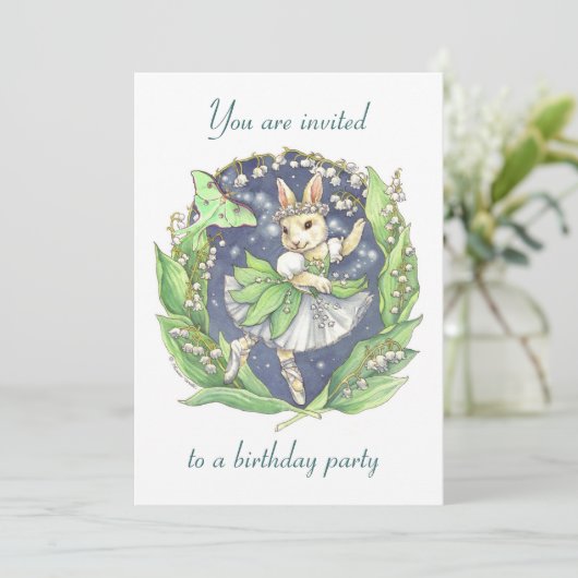 verjaardagsfeest kaart (Staand voorkant)