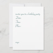 verjaardagsfeest kaart (Achterkant)