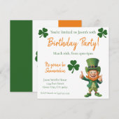 Verjaardagsfeest-kabouter Kaart (Voorkant / Achterkant)