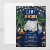 Verjaardagsfeest kamperen buiten kaart (Voorkant / Achterkant)