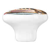 Verjaardagsfeest katten, keramische knop (Zijkant)