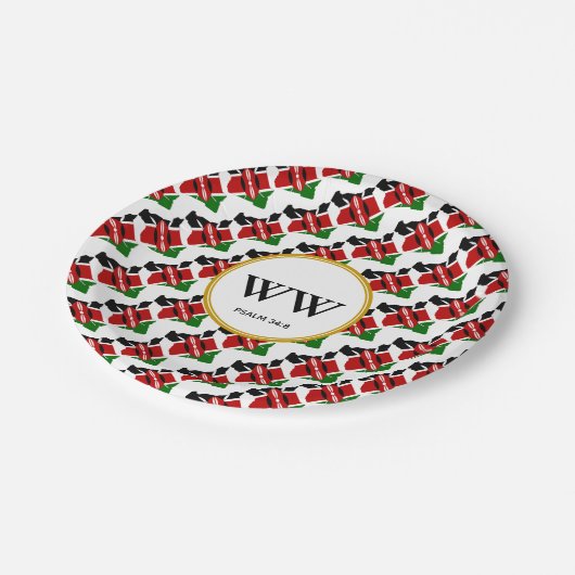 VERJAARDAGSFEest KENIA VLAG Erfenis Papieren Bordje (Gekanteld)