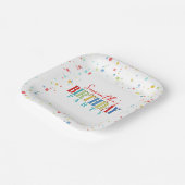 Verjaardagsfeest kleurrijke Confetti Papieren Bordje (Gebogen)