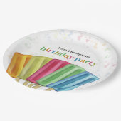 Verjaardagsfeest Kleurrijke Popsicles Papieren Bordje (Gekanteld)