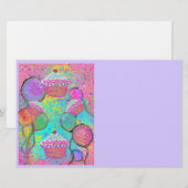 VERJAARDAGSFEEST KUNST BRIEFPAPIER (Voorkant / Achterkant)