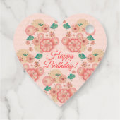 Verjaardagsfeest - Lente Perzikbloesem Tuin 2025 Bedankjes Labels (Achterkant)