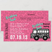 Verjaardagsfeest Leopard Spots Bus Pass Kaart (Voorkant / Achterkant)
