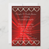 Verjaardagsfeest Love Heart Diamond Kaart (Achterkant)