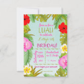Verjaardagsfeest Luau Kaart (Voorkant)