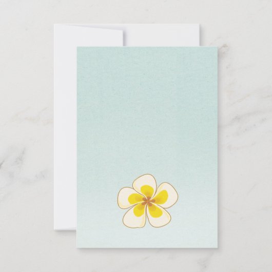 Verjaardagsfeest Luau Kaart (Achterkant)