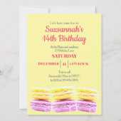 Verjaardagsfeest Macaron Koekje Op Maat Kaart (Achterkant)