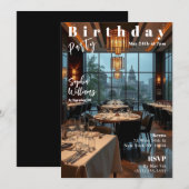 Verjaardagsfeest Magazine Hoesje Kaart (Voorkant / Achterkant)