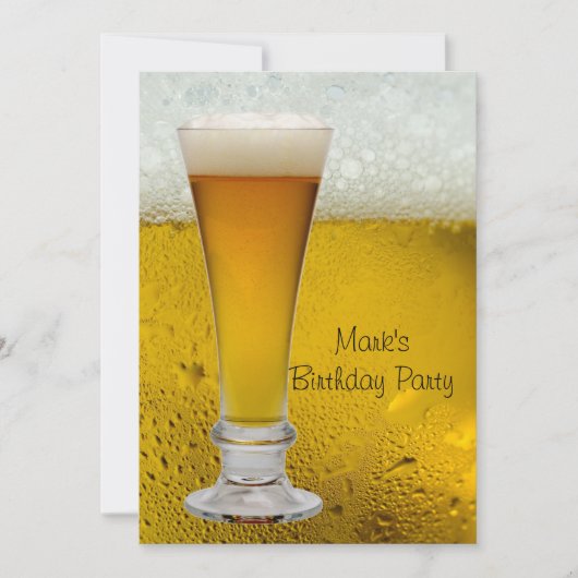 Verjaardagsfeest Mans Mensen Bier Bier Bier Kaart (Voorkant)