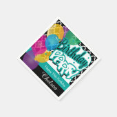 Verjaardagsfeest met ballonnen in Blauwgroen Servet (Hoek)