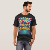 Verjaardagsfeest met ballonnen t-shirt (Voorkant volledig)