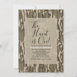 Verjaardagsfeest met camouflageprint voor de bodem kaart