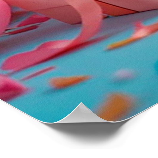 Verjaardagsfeest met Candlelit taart Poster (Hoek)