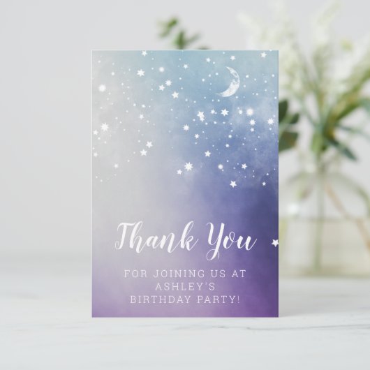 Verjaardagsfeest met dank aan Card Bedankkaart (Staand voorkant)