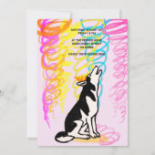 Verjaardagsfeest MET DOGGY VRIENDEN Kaart (Achterkant)