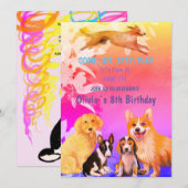 Verjaardagsfeest MET DOGGY VRIENDEN Kaart (Voorkant / Achterkant)