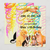 Verjaardagsfeest MET DOGGY VRIENDEN Kaart (Voorkant / Achterkant)